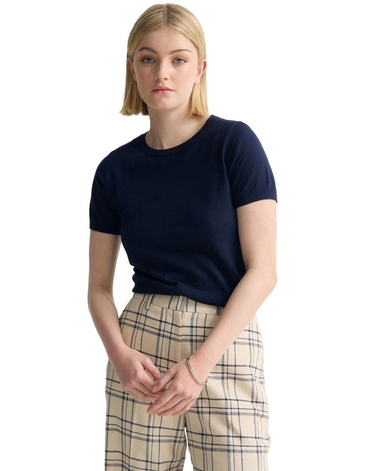 Grace Cashmere Blend Knit in Navy image 5