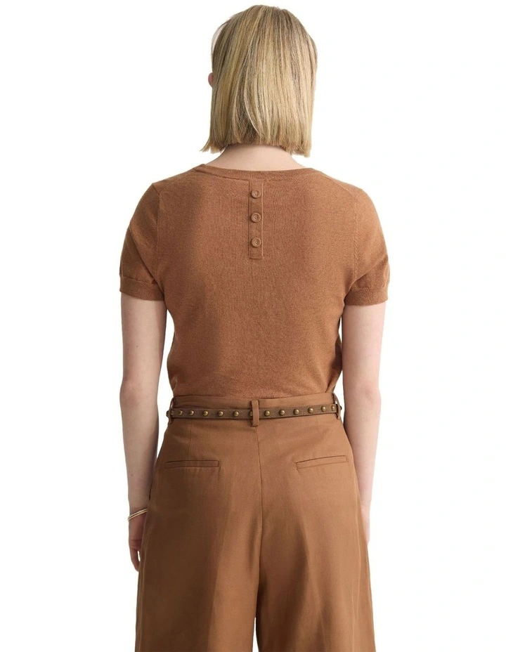 Grace Cashmere Blend Knit in Mocha image 2