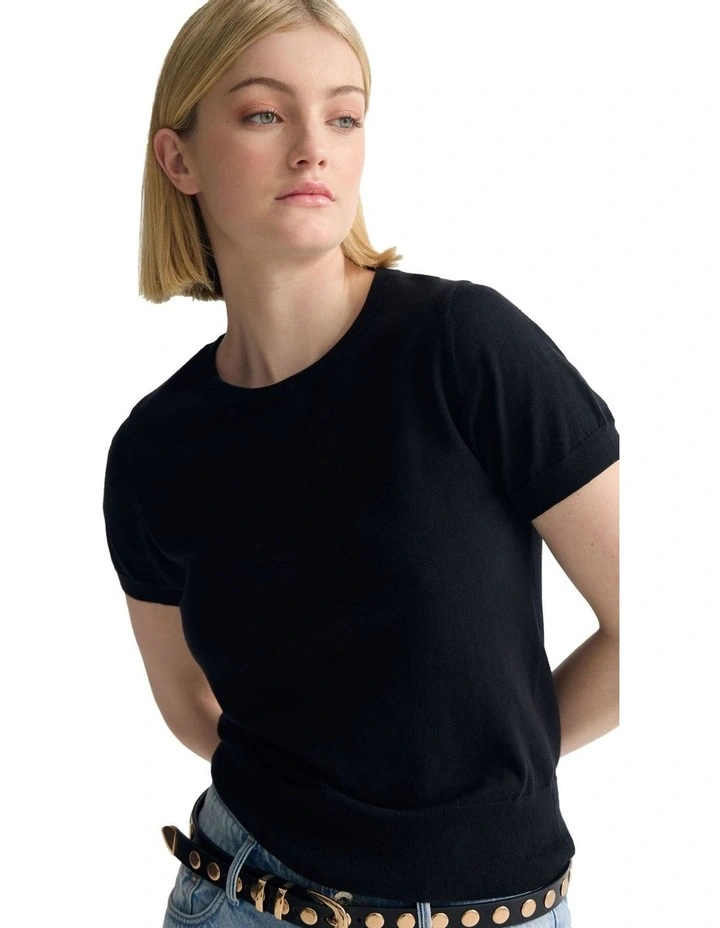 Grace Cashmere Blend Knit in Black image 4