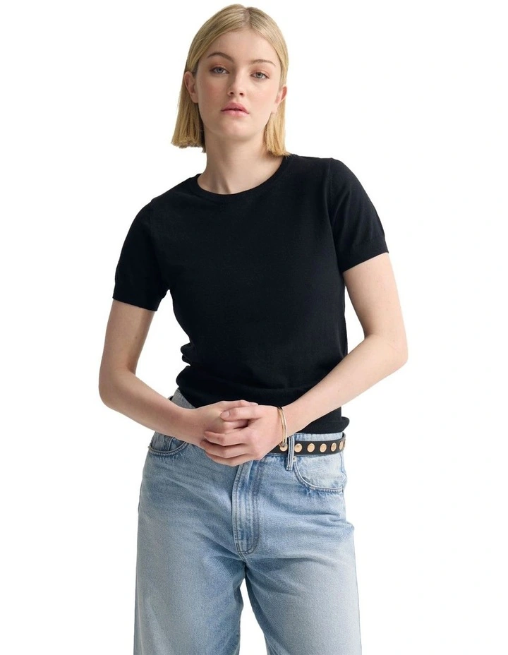 Grace Cashmere Blend Knit in Black image 5