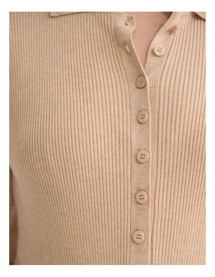 Onyx Ribbed Bodysuit in Caramel image 6
