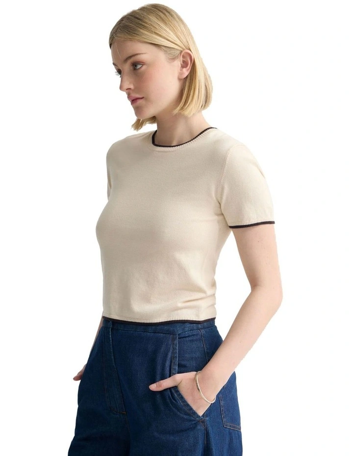 Indra Tipping Knit in Orange image 3