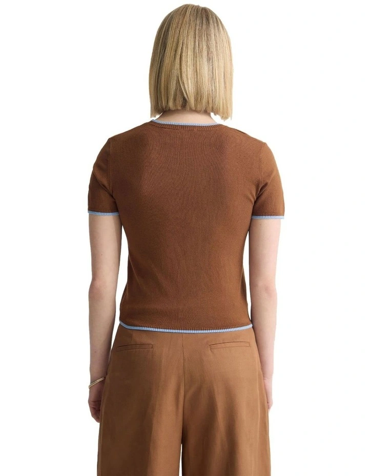 Indra Tipping Knit in Brown image 2