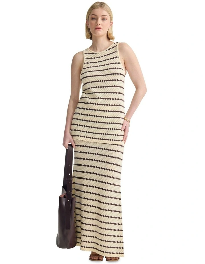 Dakota Patterned Tank in White image 1