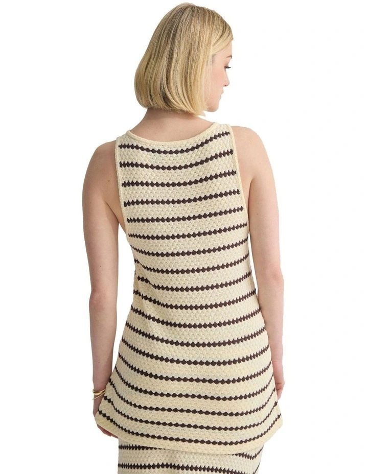 Dakota Patterned Tank in White image 2