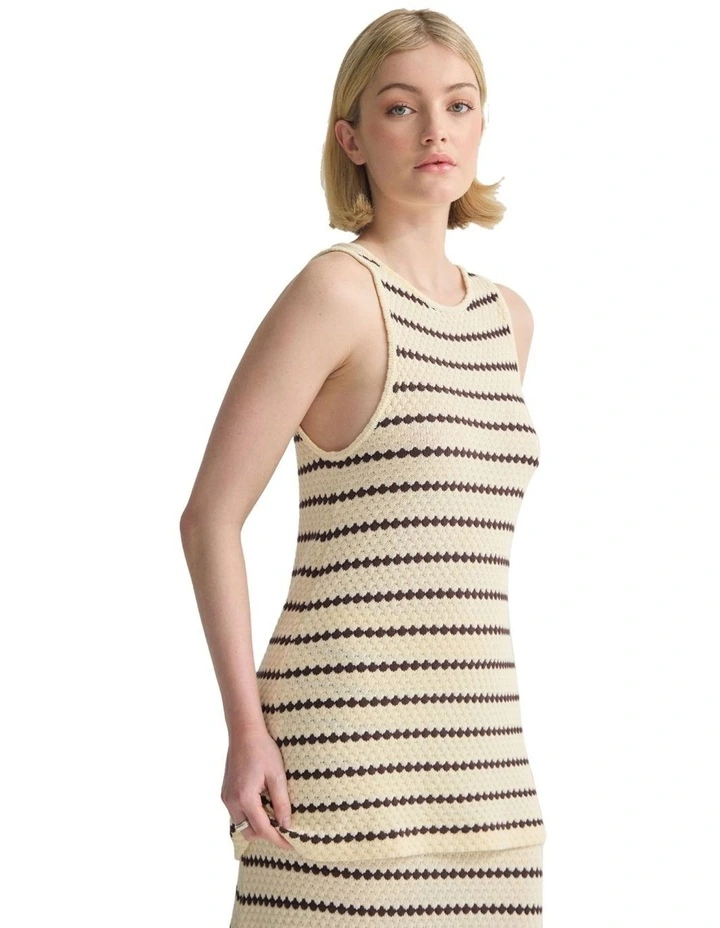 Dakota Patterned Tank in White image 3