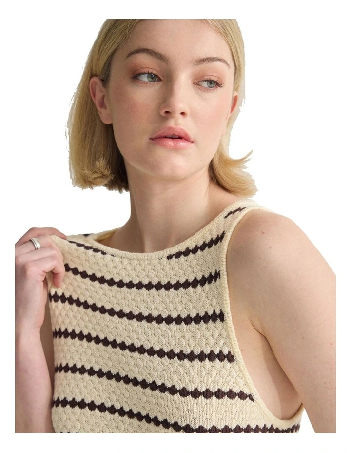 Dakota Patterned Tank in White image 4
