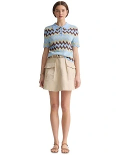 Ashley Knitted Polo in Blue