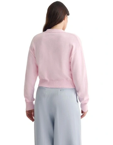 Sarah Cotton Cardigan in Pink