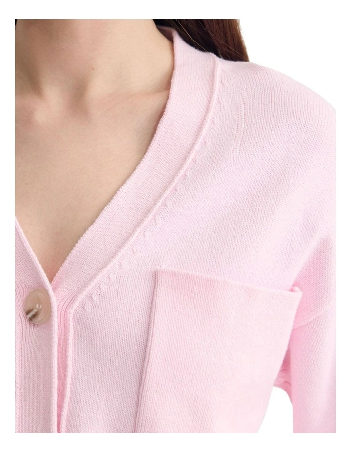 Sarah Cotton Cardigan in Pink image 6