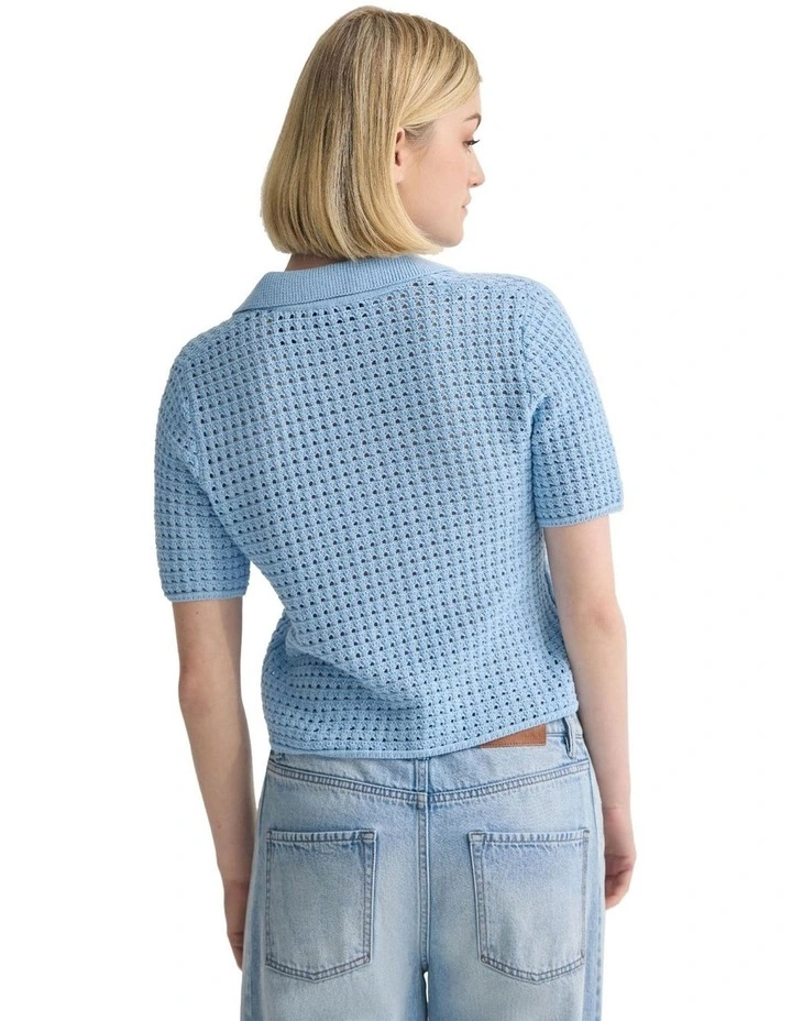 Imogen Crop Cardigan in Sky image 2