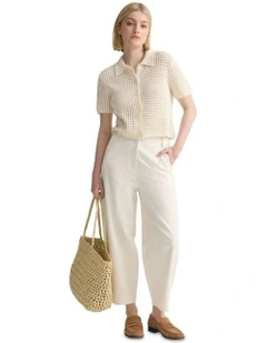 Imogen Crop Cardigan in Ivory