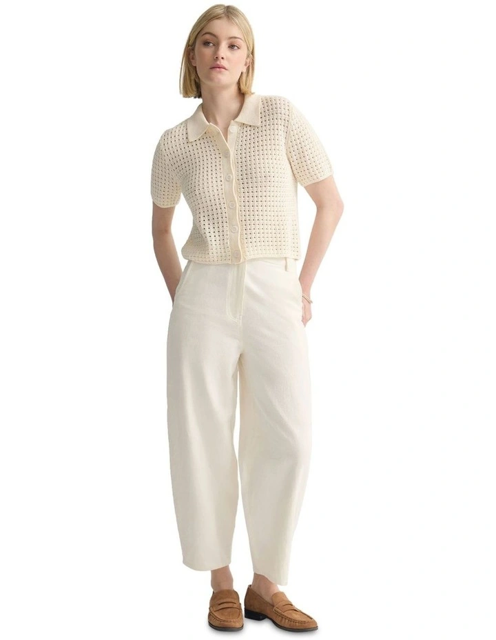 Imogen Crop Cardigan in Ivory image 7