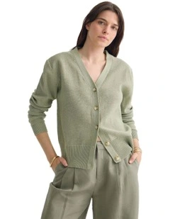 Porto Cardigan in Moss