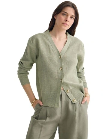 Porto Cardigan in Moss