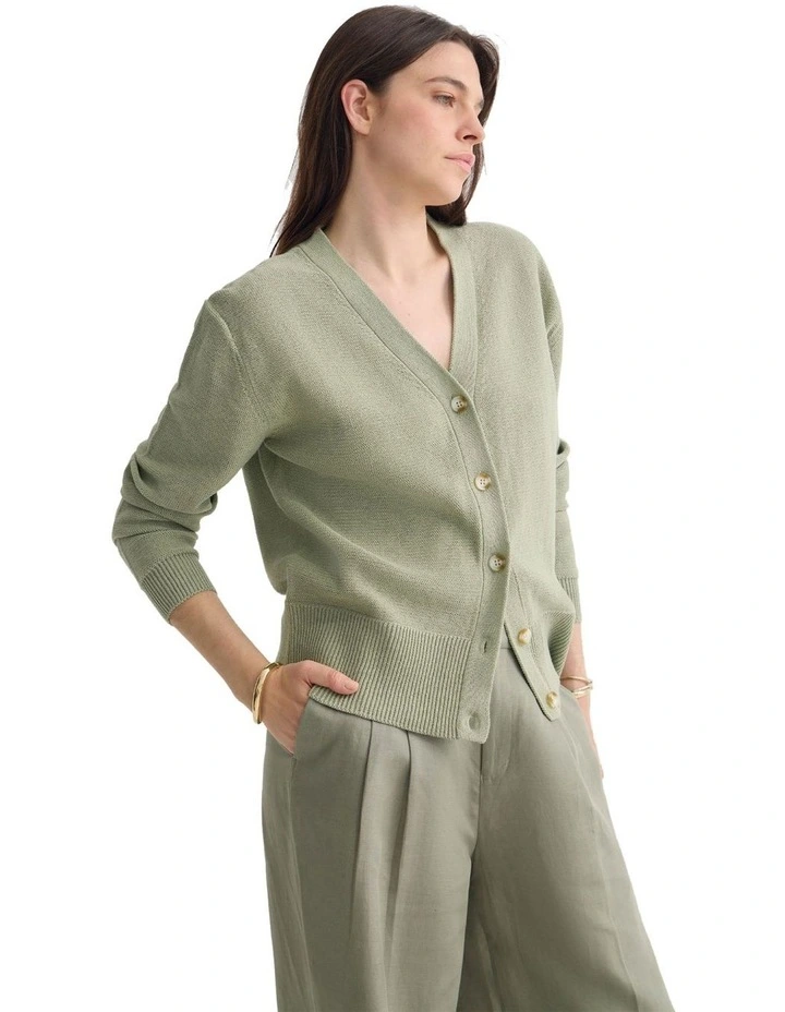 Porto Cardigan in Moss image 3