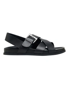 Capri Strappy Sandal in Black