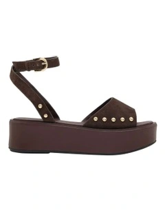 Colette Summer Wedge in Chocolate