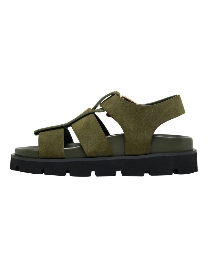 Alayna Leather Sandal in Olive image 3