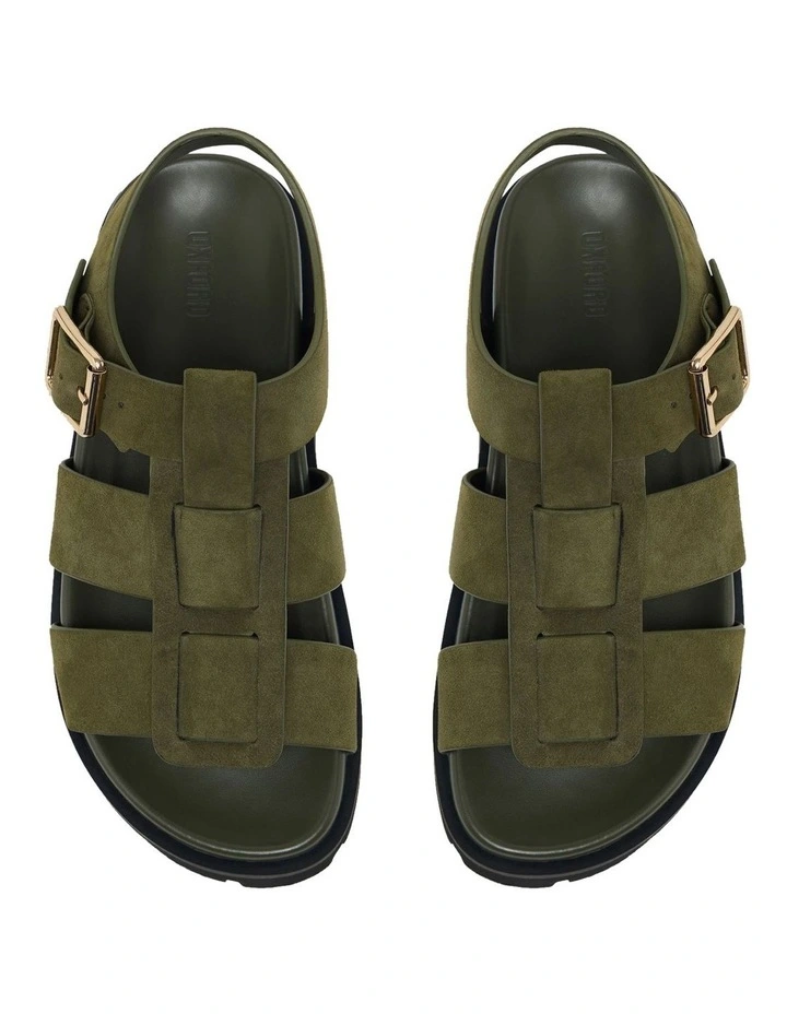 Alayna Leather Sandal in Olive image 5