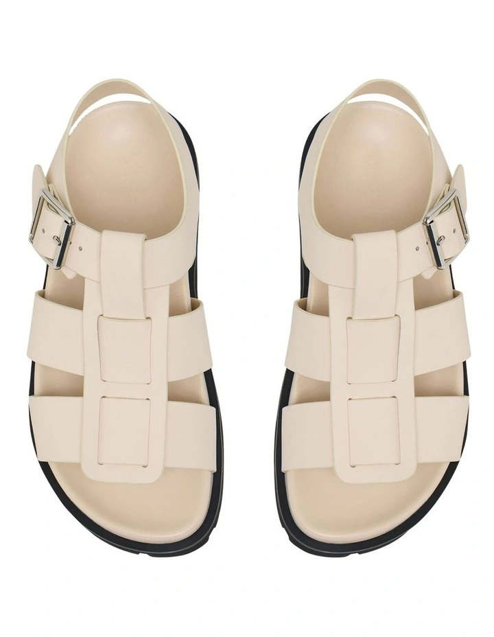 Alayna Leather Sandal in Bone image 5