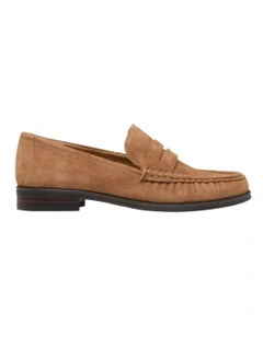 Valentina Suede Loafer in Sand