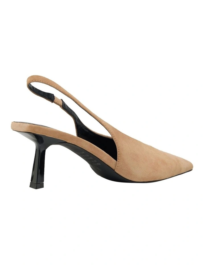 Roma Suede Sling Back Heel in Sand image 2