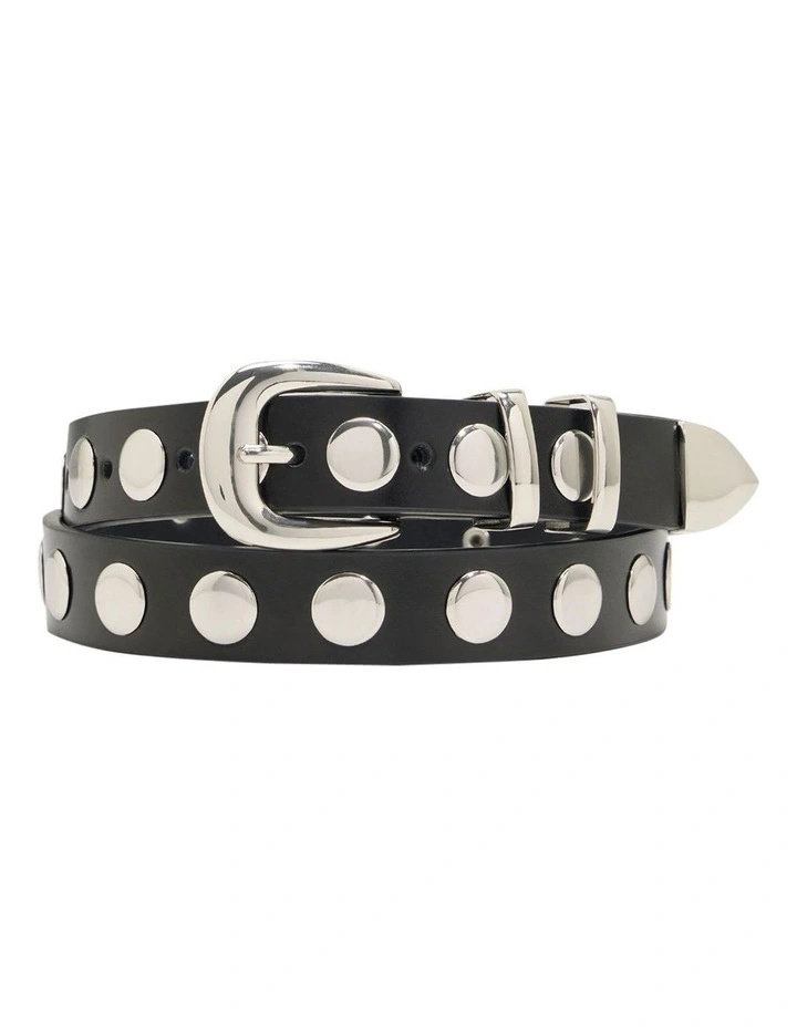Fiorella Stud Belt in Black/Silver image 1