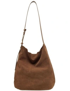 Simone Suede Hobo in Tobacco