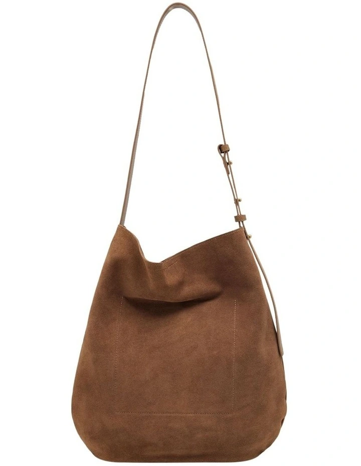 Simone Suede Hobo in Tobacco image 2