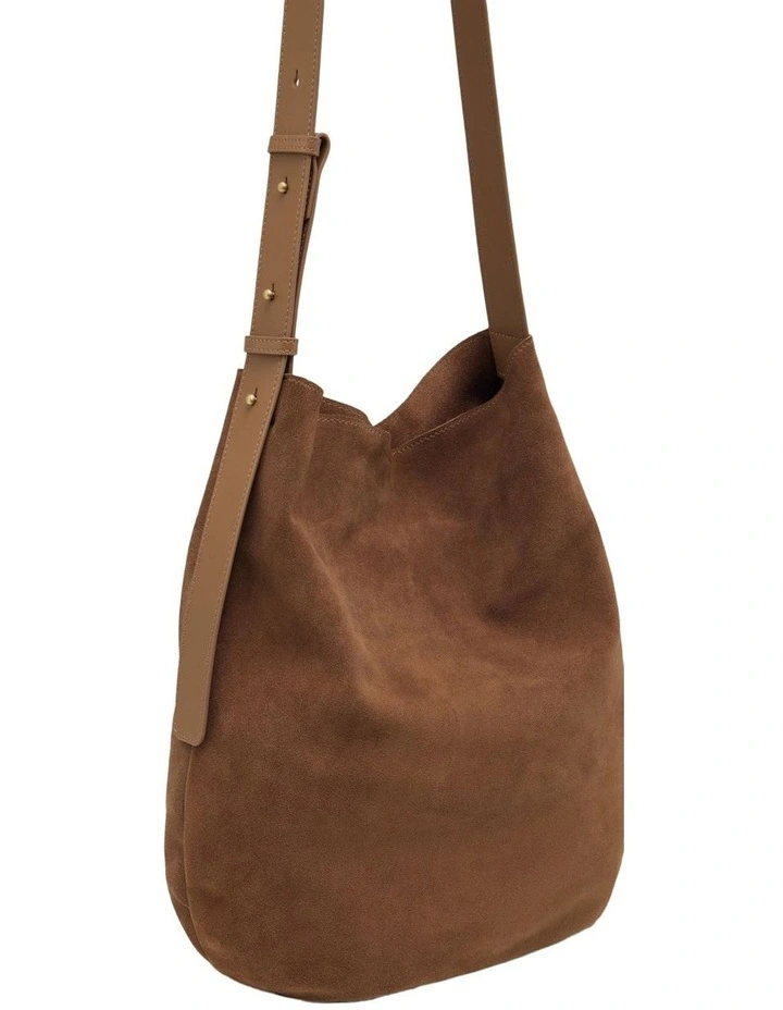 Simone Suede Hobo in Tobacco image 4