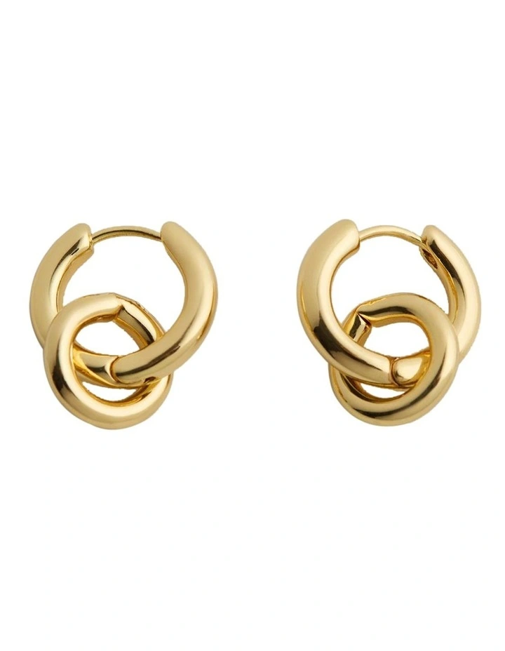 Jolene Double Hoop Earring in Light Gold image 1