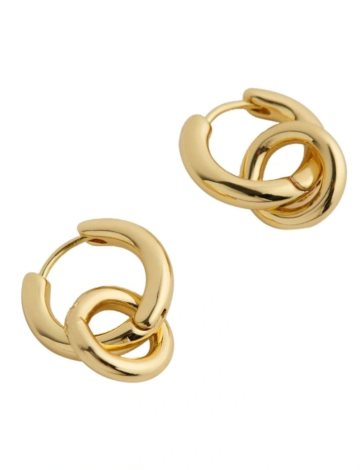 Jolene Double Hoop Earring in Light Gold image 2