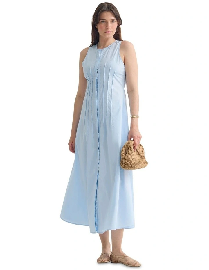 Sorrento Poplin Dress in Pale Cornflower image 1
