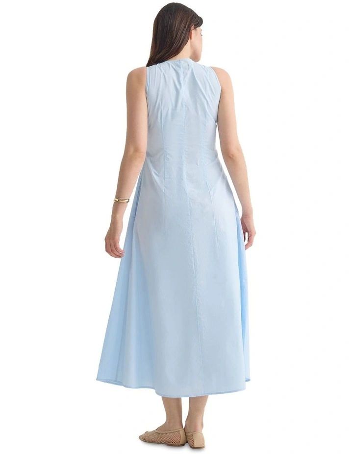 Sorrento Poplin Dress in Pale Cornflower image 2