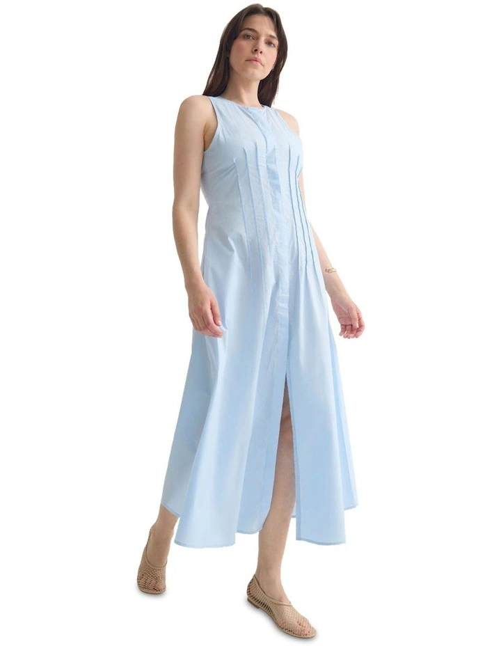 Sorrento Poplin Dress in Pale Cornflower image 4