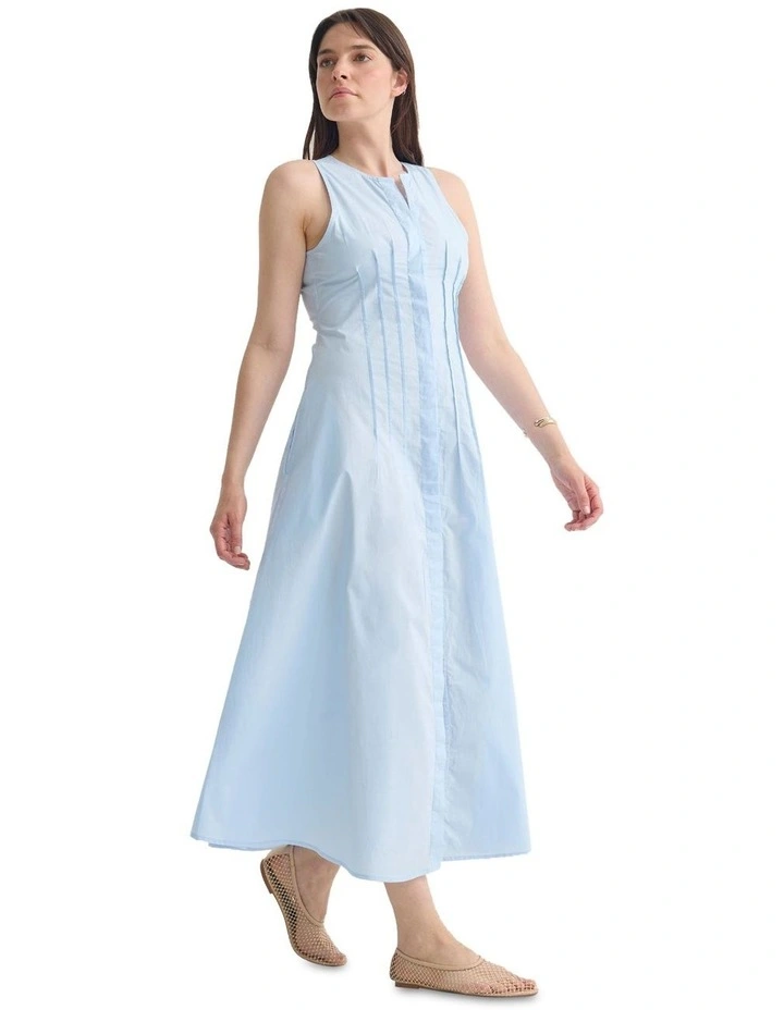 Sorrento Poplin Dress in Pale Cornflower image 5