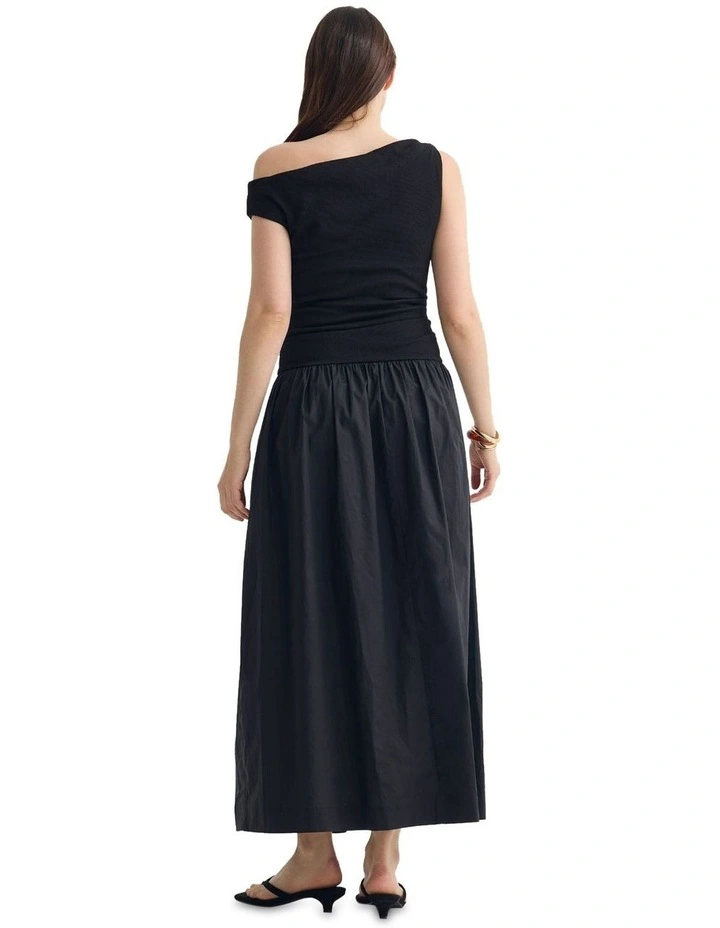 Xanthi Cotton Dress in Black image 2