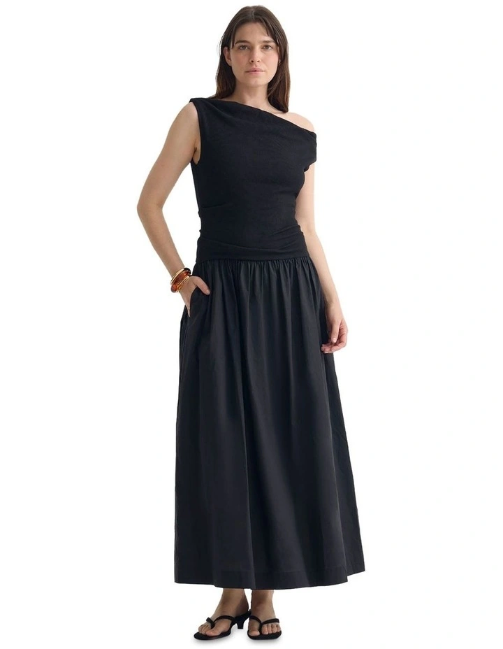 Xanthi Cotton Dress in Black image 5