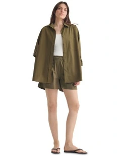 Monica Oversized Shirt in Olive