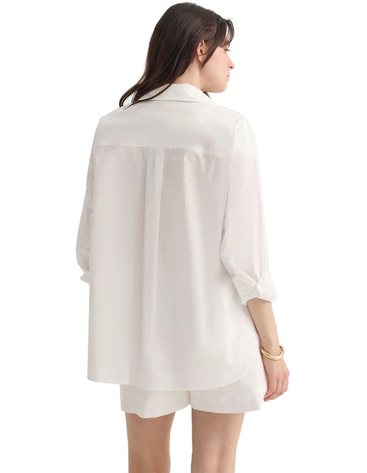 Monica Oversized Shirt in White image 2