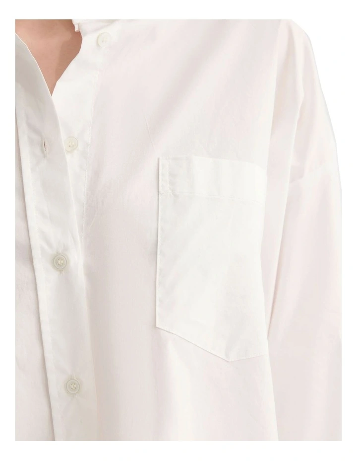 Monica Oversized Shirt in White image 6