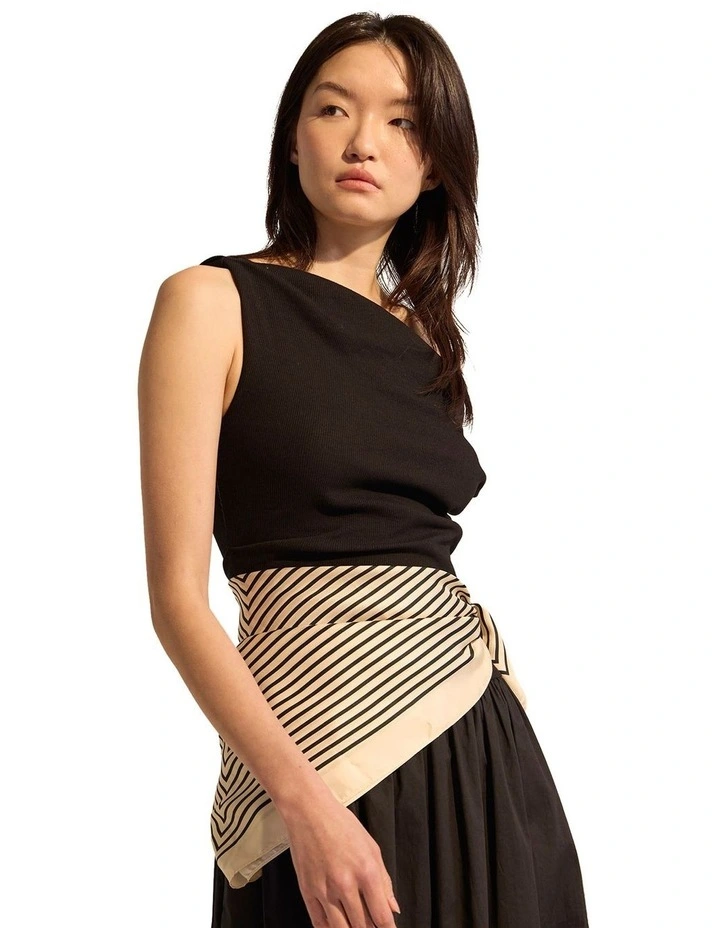 Ada Silk Scarf in Black image 6