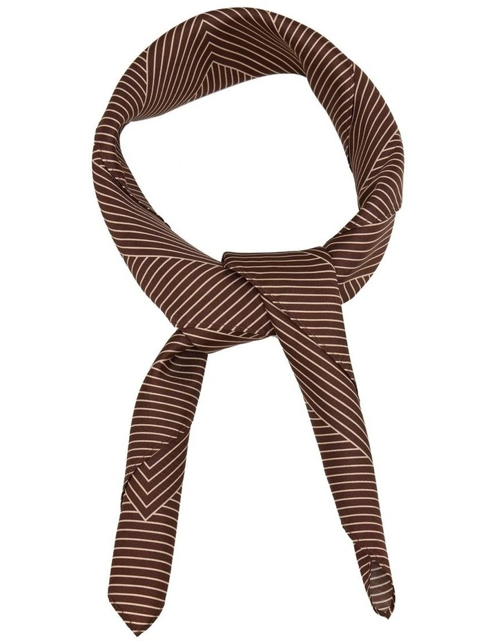 Bella Silk Scarf in Chocolate image 1