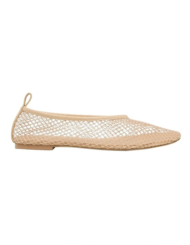 Dakota Mesh Flat Shoe in Almond image 1