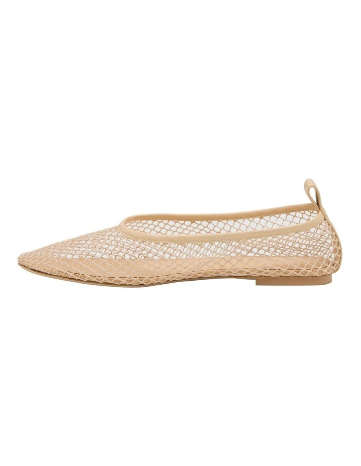 Dakota Mesh Flat Shoe in Almond image 3