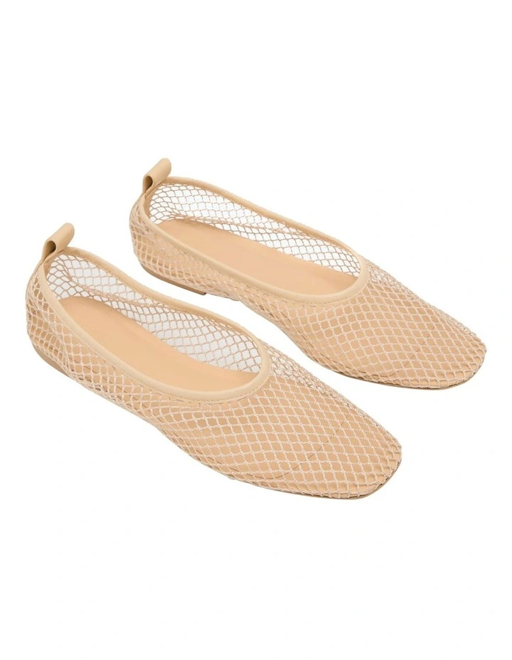 Dakota Mesh Flat Shoe in Almond image 5