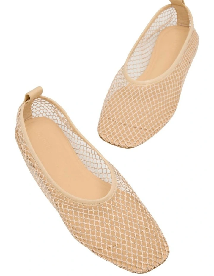 Dakota Mesh Flat Shoe in Almond image 6