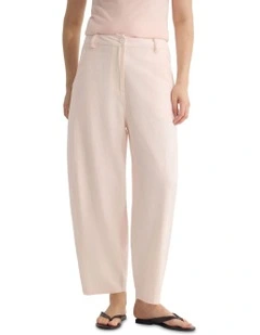 Etta Barrel Leg Pant in Pale Pink