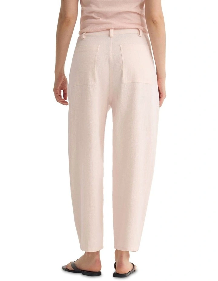Etta Barrel Leg Pant in Pale Pink image 2